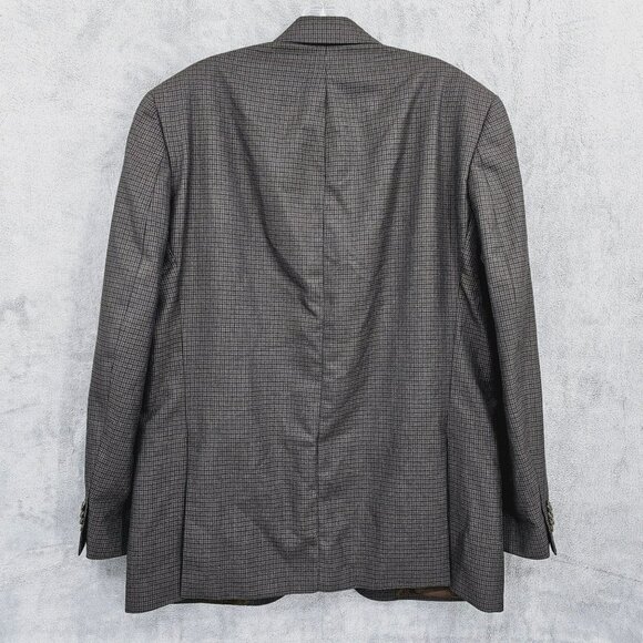 MICHAEL Kors Suit Jacket Blazer Sport Coat 40R Brown Plaid Double Vent 2 Button - Picture 11 of 12